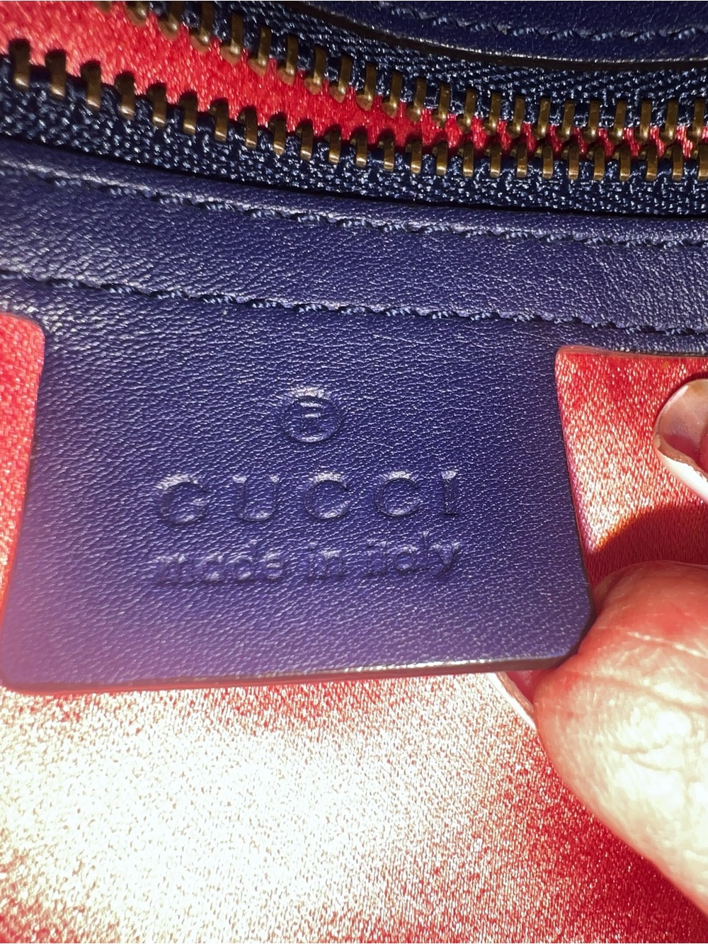 Gucci Royal Blue Velvet GG Marmont Crossbody Bag - Picture 11 of 16
